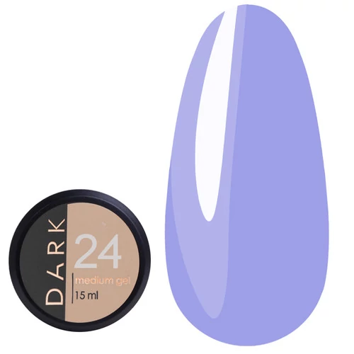 Гель для ногтей Dark Medium Gel №24 барвинок 15 мл (без кисти) (DMG2415) - Фото №1
