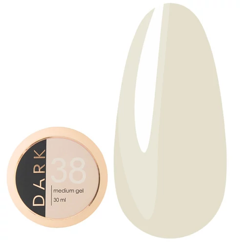 Гель для ногтей Dark Medium Gel №38 молочный крем 30 мл (без кисти) (DMG3830) - Фото №1
