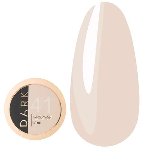 Гель для ногтей Dark Medium Gel №41 молочный с розовым отливом 30 мл (без кисти) (DMG4130) - Фото №1
