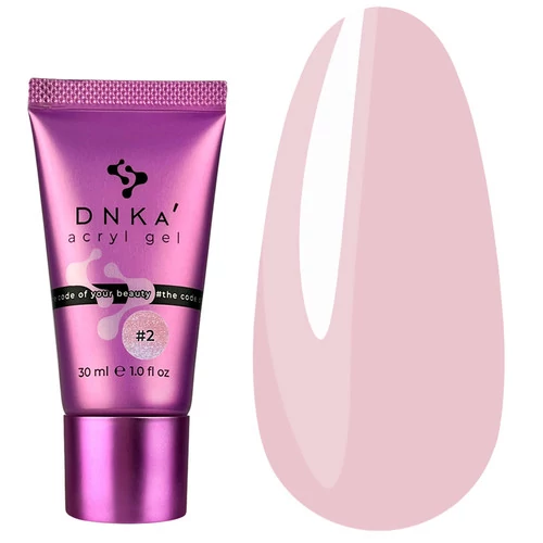 Акрил-гель DNKa Acryl Gel №0002 Vitrage полупрозрачный-розовый 30 мл (AGD0002) - Фото №2