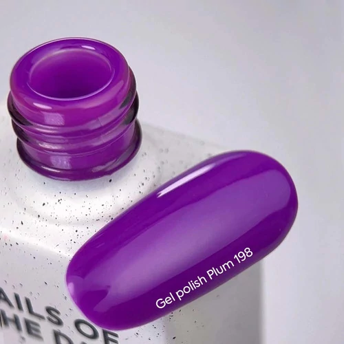 Гель-лак NAILS OF THE DAY Summer Plum-198 сливово-фиолетовый 10 мл (НФ-00022668) - Фото №2