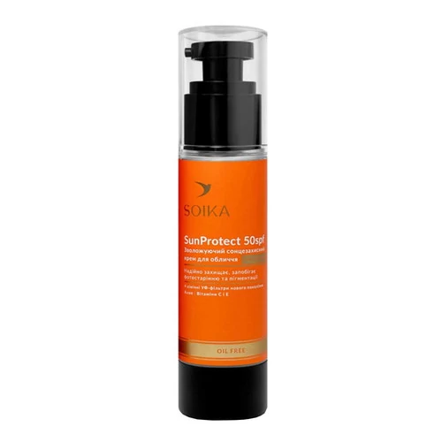 Солнцезащитный крем Soika SunProtect увлажняющий для лица SPF 50, 50 мл - Фото №1