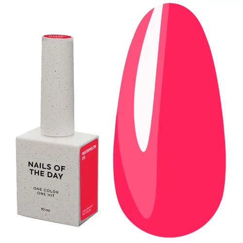 Гель-лак NAILS OF THE DAY Summer Watermelon-215 насыщенный кораллово-красный 10 мл (НФ-00022665) - Фото №1