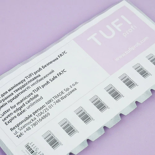 Фреза для маникюра TUFI profi Безопасная FA7C семигранная твердосплавная - Фото №4