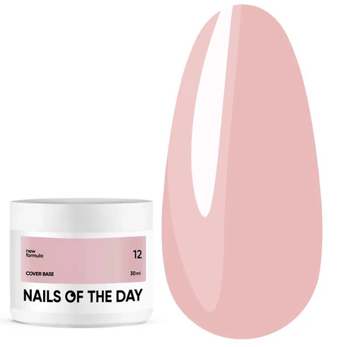 База для ногтей NAILS OF THE DAY Cover NEW Formula №12 бежево-розовый 30 мл (НФ-00020204) - Фото №1