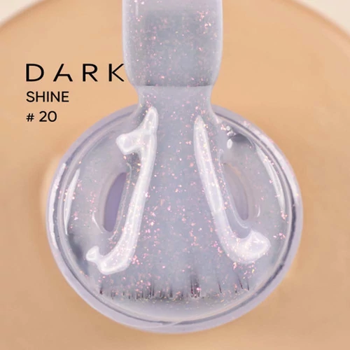 База Dark PRO base Shine 20 фиолетовый с розовым шиммером 15 мл (DSB2015) - Фото №2