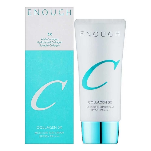 Крем Enough Collagen увлажняющий солнцезащитный с коллагеном 3X Moisture Sun Cream SPF 50+ PA++++ 50г - Фото №2