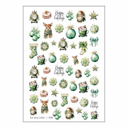 3D слайдер дизайн FURMAN новорічні іграшки зелений (5860)