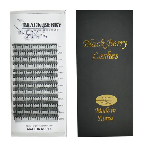 Ресницы NAGARAKU Blackberry Spair изгиб С mix 8-15 - Фото №2