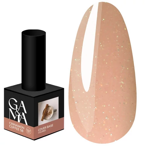 База для ногтей GA&MA Cover №058 Cinnamon Coffee коричневый блеск 15 мл (7703418) - Фото №1