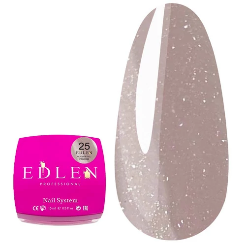 Гель для наращивания Edlen Builder gel Princess №25 бледно-сиреневый с мелким шиммером 15 мл (4000361129) - Фото №1