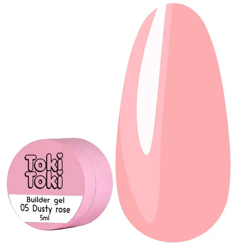 Гель для наращивания Toki-Toki Builder Gel №05 Dusty Rose 5 мл (2005BLG05) - Фото №1