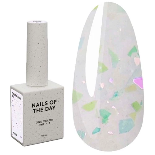 База для ногтей NAILS OF THE DAY Cover NEW Formula №33 молочный с поталью 10 мл (НФ-00023822) - Фото №1