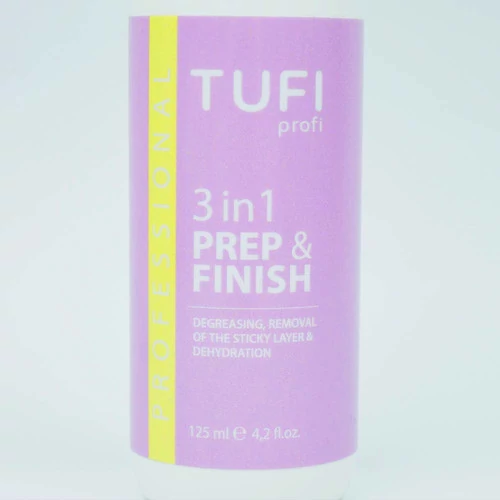 Жидкость для обезжиривания, снятия липкого слоя и дегидрации TUFI profi PREMIUM 3 in1 Prep and Finish 125 мл (0133013) - Фото №8