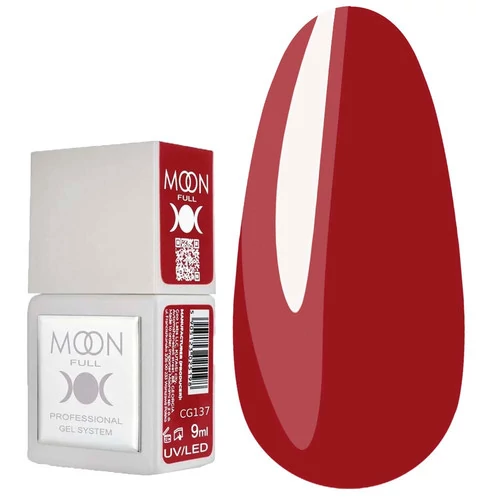 Гель-лак MOON FULL Color Gel Polish №CG137 классический красный 9 мл (5905123026775)