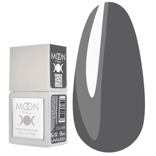 Гель-лак MOON FULL Color Gel Polish №CG195 темный пепел 9 мл (5905123026829) - Фото №1