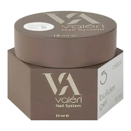 Гель для наращивания VALERI Builder Gel №05 Clear 15 мл (NVBG-005) - Фото №1