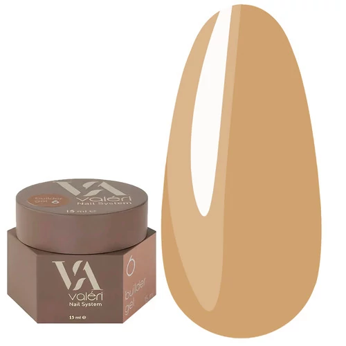Гель для наращивания VALERI Builder Gel №06 Cacao 15 мл (NVBG-006) - Фото №1