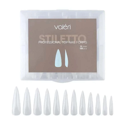 Верхние формы для наращивания VALERI Nail Forms Stiletto 120 шт (NVNFS) - Фото №2