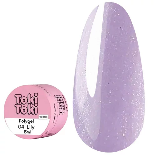 Полигель TOKI TOKI Polygel №04 Lily сиреневый 15 мл (2015PG04) - Фото №1