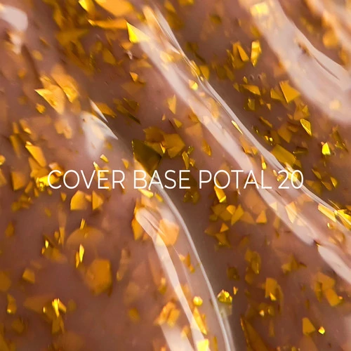 База Edlen Cover base Potal №20 светло-коричневый с золотой поталью 9 мл (4000320202) - Фото №2