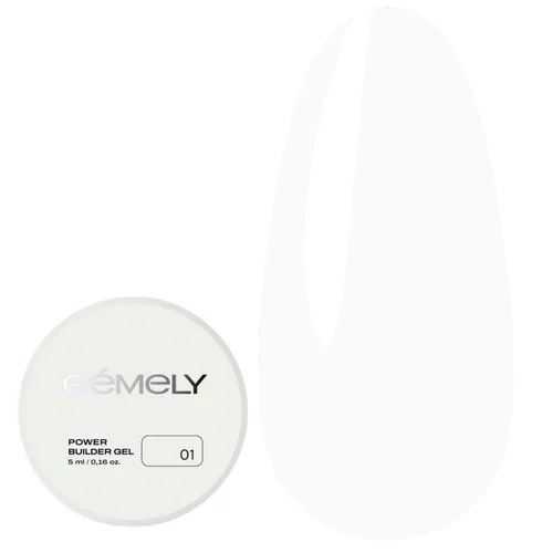 Гель для наращивания GEMELY Power Builder Gel №01 прозрачный 5 мл (7703557) - Фото №1