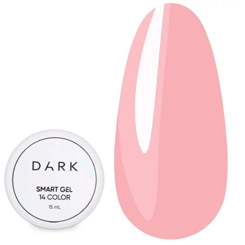 Гель для ногтей Dark Smart Builder gel 14 темно-розовый 15 мл (DSG1415) - Фото №1