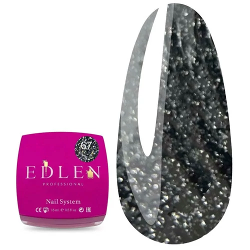 Гель для наращивания светоотражающий Edlen Flash Builder gel №67 ночное сияние 15 мл (4000361271) - Фото №1