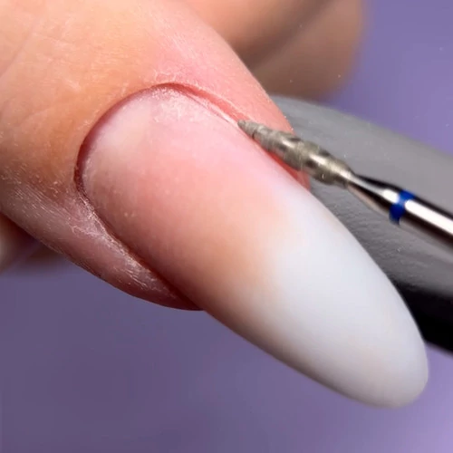 Фреза для маникюра TUFI profi Алмазная Пламя Торнадо 10 mm × 2.3 mm Синяя Насечка (0328408) - Фото №6