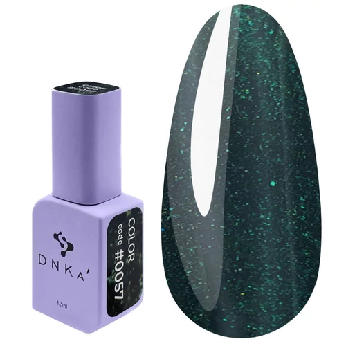 Гель-лак DNKa №057 NEW FORMULA изумрудный с блестками 12 мл (FTGPDC0057)