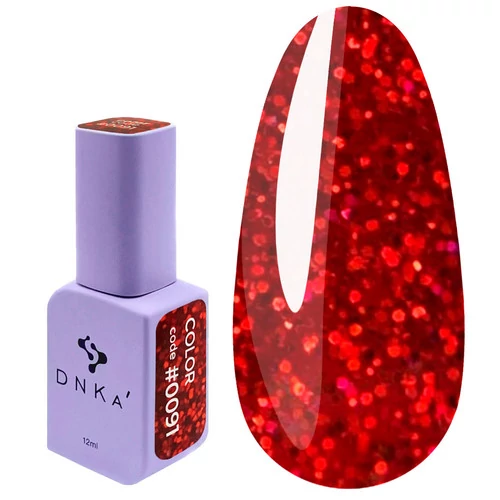 Гель-лак DNKa №091 NEW FORMULA красный с блестками 12 мл (FTGPDC0091)