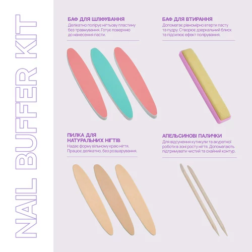 Набор для японского маникюра TUFI profi Nail Buffer Kit (0330729) - Фото №8