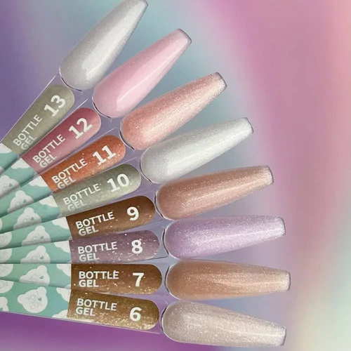 Жидкий гель You Are Cute Bottle Gel №11 персиково-розовый с шиммером 5 мл (994-4006-0965) - Фото №4