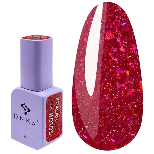 Гель-лак DNKa №105 NEW FORMULA красный с шимером 12 мл (FTGPDC0105) - Фото №1