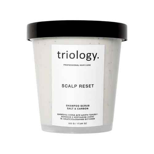 Шампунь-скраб Triology Scalp Scrub Shampoo с морской солью и инкапсулированным углем 500 г (2442) - Фото №1