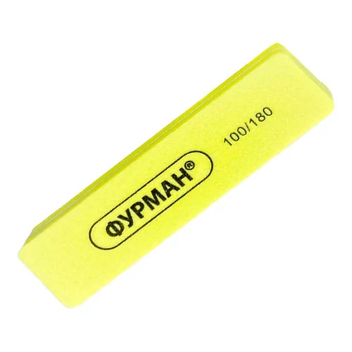 Баф прямоугольный FURMAN оранжевый 100/180 грит (455) - Фото №1