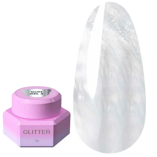Гель-жвачка для дизайна You Are Cute Gum gel №3 серый перламутровый 5 мл (759-5826-1720) - Фото №1