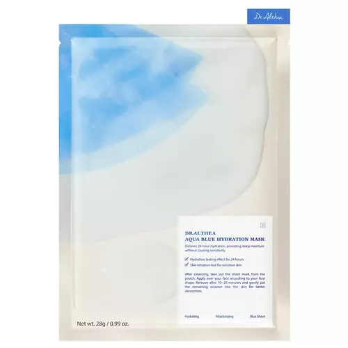 Тканевая маска DR. ALTHEA для лица увлажняющая с азуленом и агавой Aqua Blue Hydration Mask, 1 шт - Фото №1