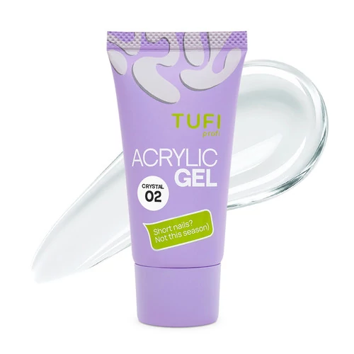 Акригель для нарощування нігтів TUFI profi 02 Crystal 30 г (0329137)