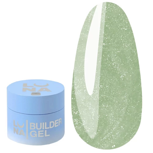 Гель для нарощування LUNA Shimmer Gel №11 пастельний фісташковий з шиммером 15 мл (323-6097-1773)