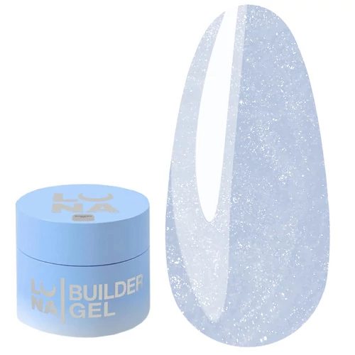 Гель для нарощування LUNA Shimmer Gel 7 ніжно-блакитний з шиммером 15 мл (323-6093-1769)