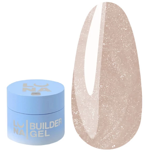 Гель для нарощування LUNA Shimmer Gel №9 персиковий нюд із шиммером 15 мл (323-6095-1771)