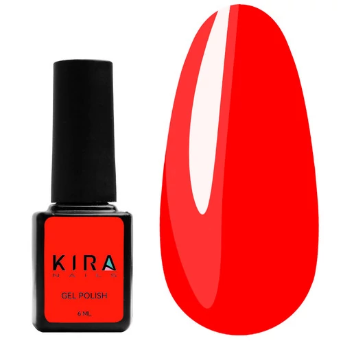 Гель-лак Kira Nails HEMA/TPO free №166 пікантно-червоний 6 мл (185448)
