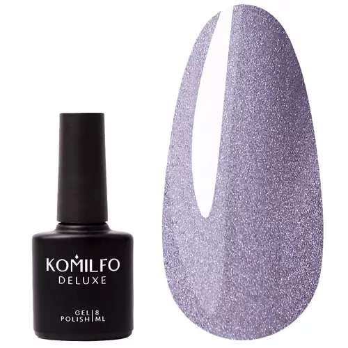Гель-лак Komilfo HEMA/TPO Silk Cat Eye 004 світлий лавандовий з холодним переливом 8 мл (242638)