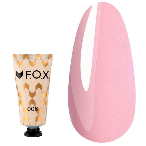 F.O.X Poly gel Nano полігель №06 рожевий з дрібним шимером 15 мл (PGN-006)