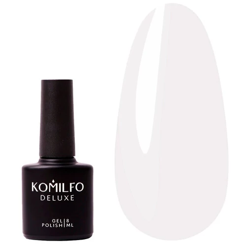 Гель-лак KOMILFO Deluxe Series HEMA/TPO free №D002 білий порцеляновий 8 мл (771829)