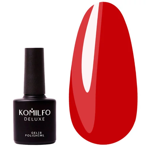 Гель-лак KOMILFO Deluxe Series  HEMA/TPO free №D080 червоний 8 мл (172905)