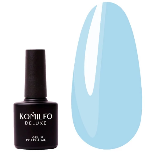 Гель-лак KOMILFO Deluxe Series HEMA/TPO free №D136 блідо-блакитний 8 мл (697393)