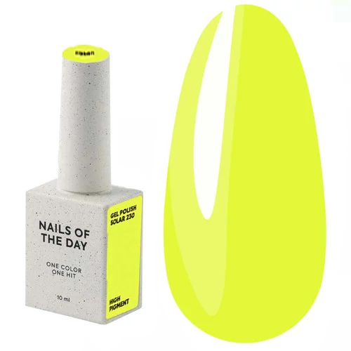 Гель-лак NAILS OF THE DAY Solar-230 неоново-жовтий 10 мл (00-00006473)