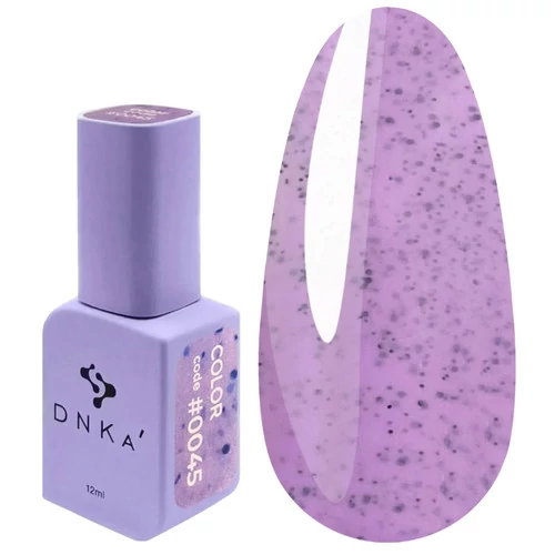 Гель-лак DNKa 0045 NEW FORMULA ліловий  з чорними блискітками 12 мл (FTGPDC0045)
